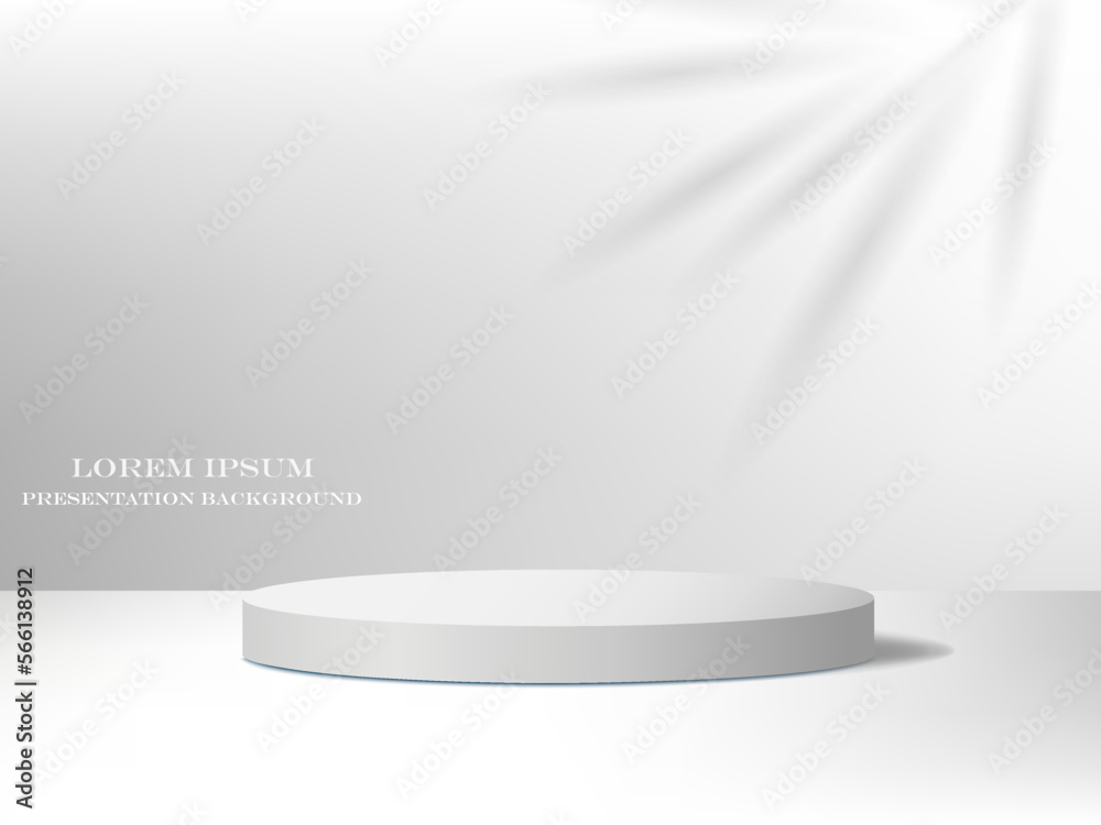 vector illustration 3D realistic cylinder podium on the white color studio,use for cosmetic and presentation background. vector illustration 3D realistic cylinder podium on the white color studio,use for cosmetic and presentation background.