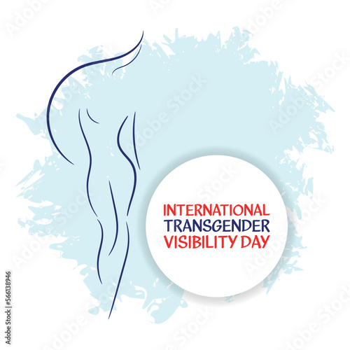 International Transgender Visibility Day. Design suitable for greeting card poster and banner