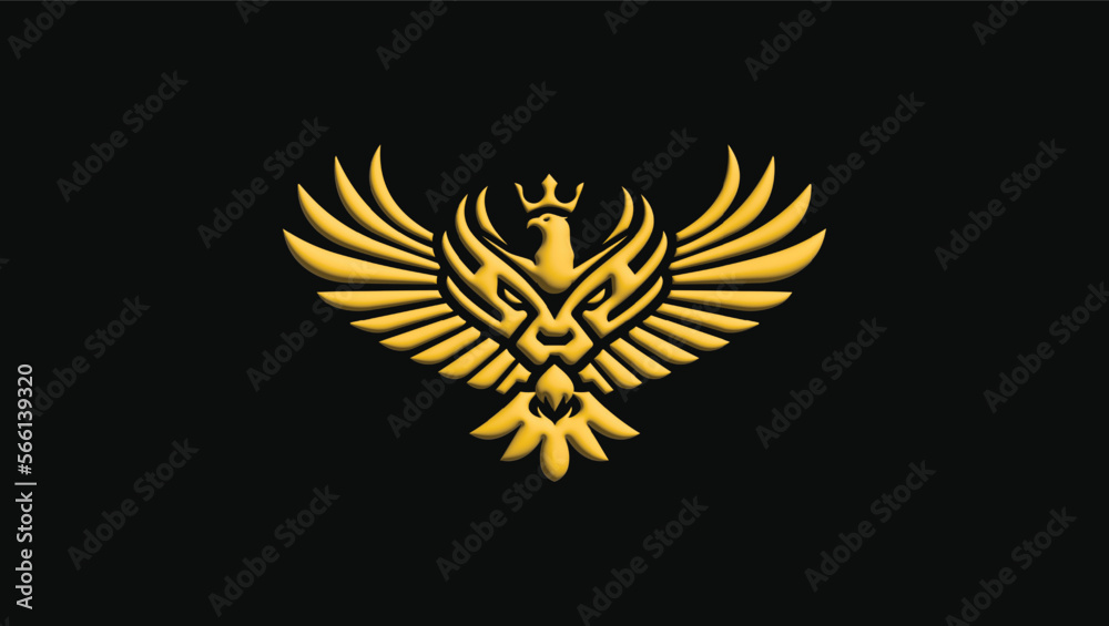 Phoenix and Lion 3D Vector Template Phoenix and Lion 3D Vector Template