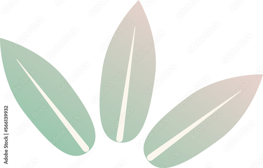 Obraz premium Oriental leaf shape