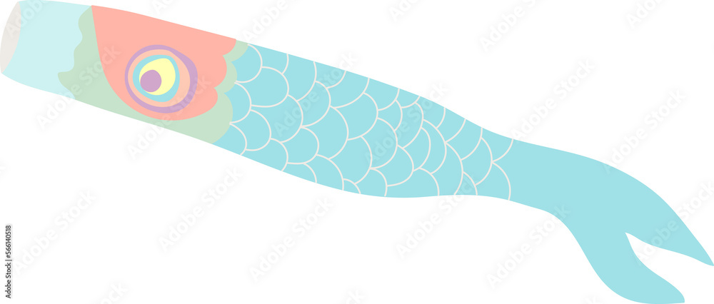 Pastel koinobori carp fish
