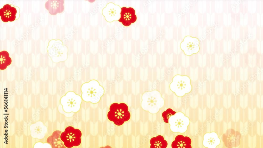 plum blossom loop background material	
