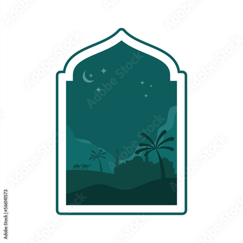Mosque flat design vector, Islamic design vector