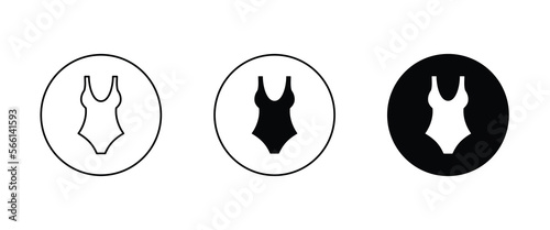 Swimsuit icon, woman's body. woman waist icon, sea wear icon symbol logo illustration,editable stroke, flat design style isolated on white