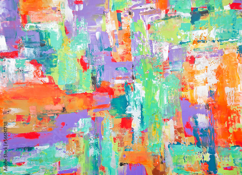 Colorful abstract painting with copy space