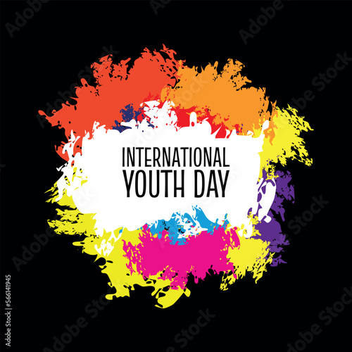 international youth day. Design suitable for greeting card poster and banner