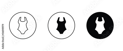 Swimsuit icon, woman's body. woman waist icon, sea wear icon symbol logo illustration,editable stroke, flat design style isolated on white