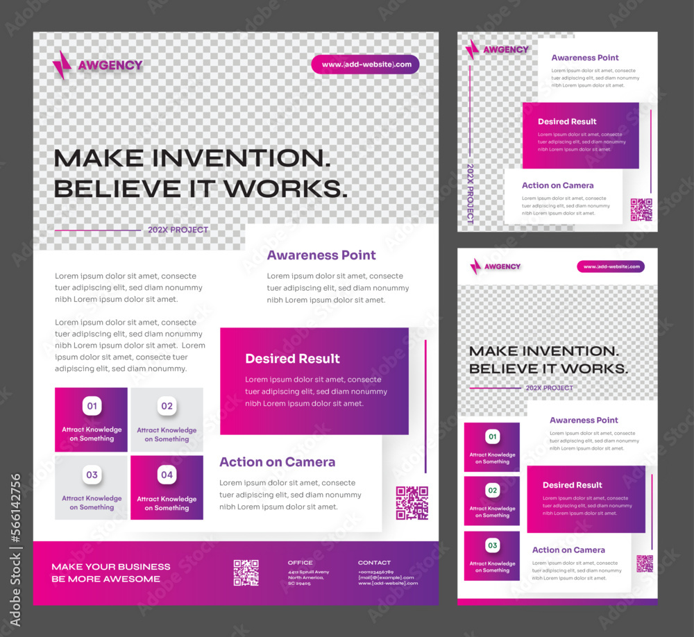AWGENCY Magenta Purple Gradient Colored Flyer, Feed Post, Story Social Media templates - Perfect for business, product launch, promotion, product or portfolio showcase AWGENCY Magenta Purple Gradient Colored Flyer, Feed Post, Story Social Media templates - Perfect for business, product launch, promotion, product or portfolio showcase
