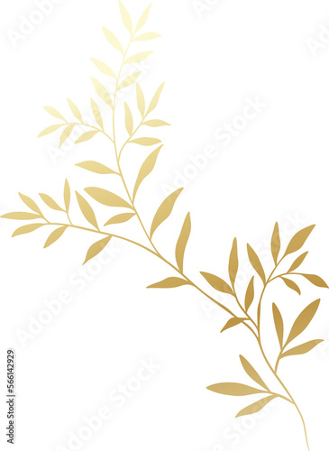 Wallpaper Mural Luxury gold leaf branch Torontodigital.ca