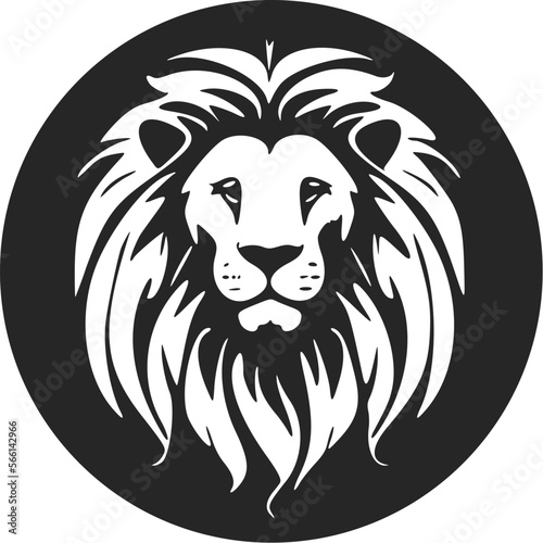Make a bold statement with our striking  black and white  elegant lion head logo.