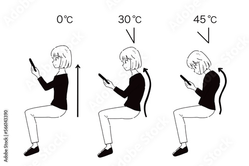 straight neck Clip art of young woman