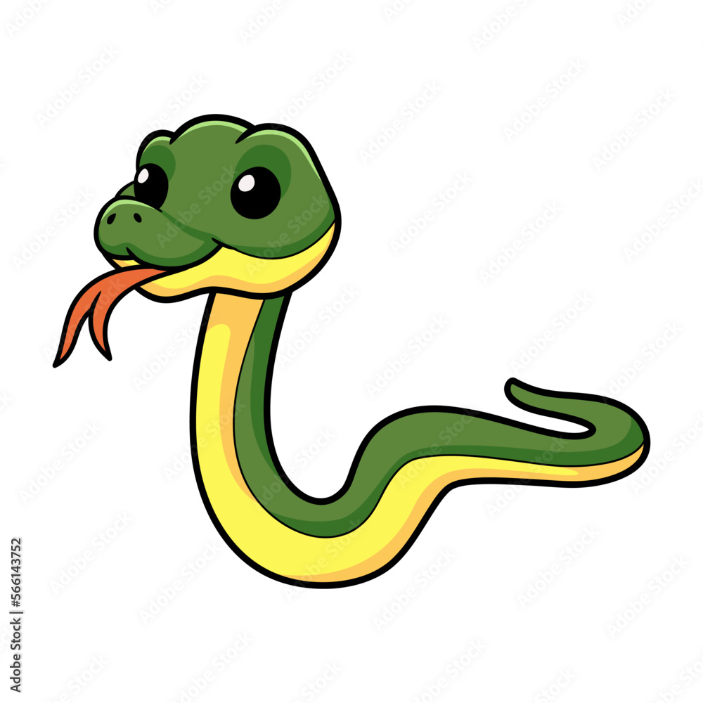 Cute easten racer snake cartoon Cute easten racer snake cartoon