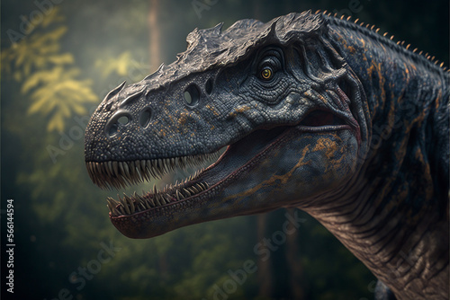 Allosaurus illustrations. Generative AI © Putrasatria