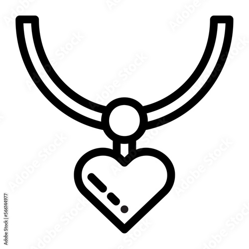 Icon Valentine day necklace Illustration can be used for web app, etc