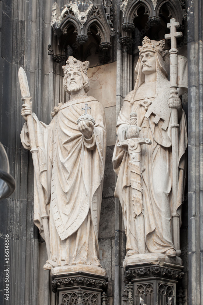Statues on the Cologne Cathedral Dom.