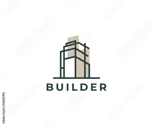 Abstract Architect Building Logo Design Template