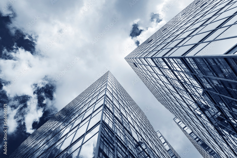 Exterior of office building. Modern building abstract background pattern
