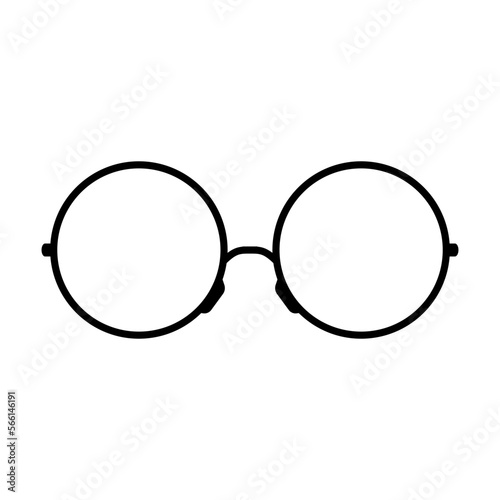 Professional black and white glasses logo, suitable for a variety of industries. Minimalistic aesthetic, isolated on a white background. Silhouette icon of googles and shades.