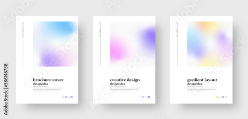 Abstract gradient poster and cover design template. Corporate brochure layout composition. Trendy booklet design layout. Vector illustration. set of colorful banners. Creative poster design. A4 size.