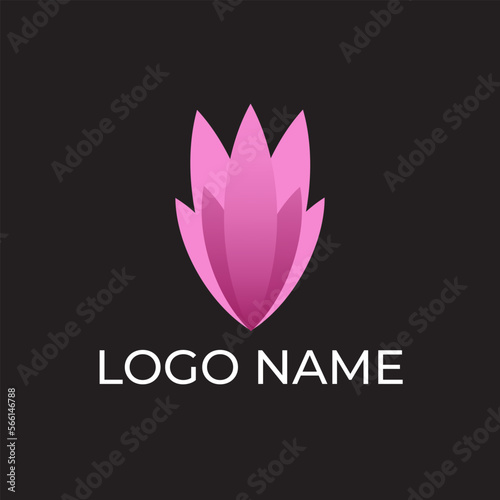 Lotus gradient logo design icon
