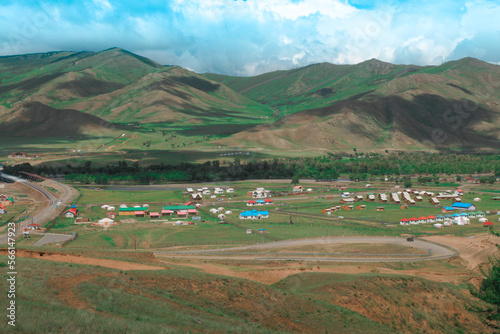モンゴル テレルジ国立公園へ向かう途中の風景 Terelj Mongolia photo