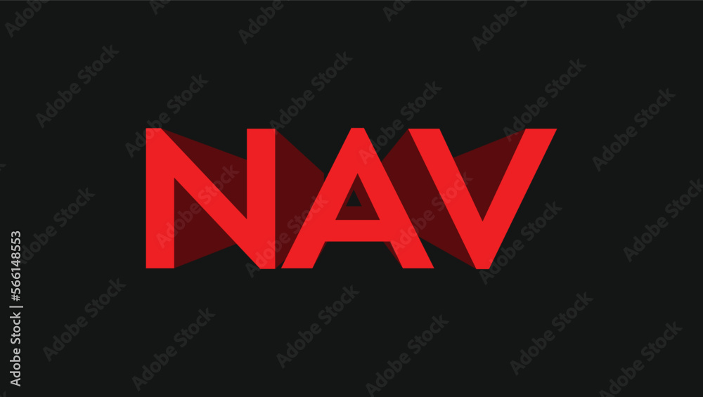 Letter NAV Initial 3d Logo Letter NAV Initial 3d Logo