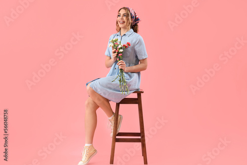 Beautiful happy young woman...