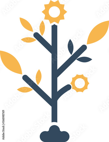 Flower Plant Vector Icon
