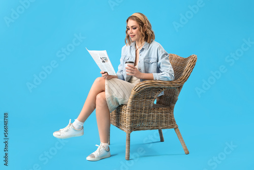Pretty young woman with new...