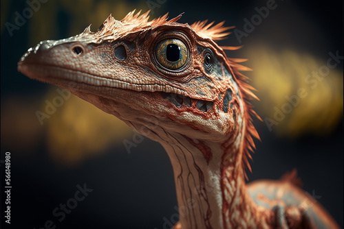 Compsognathus illustrations. Generative AI
