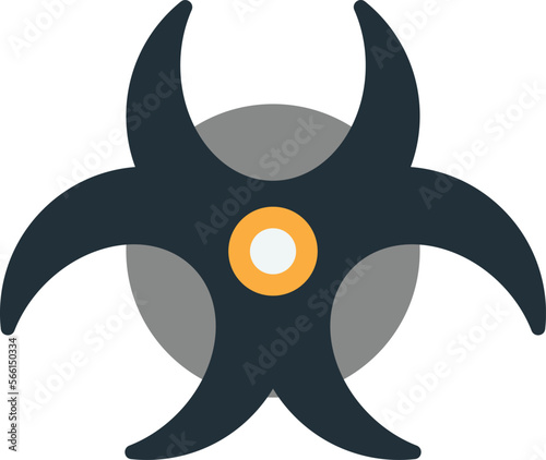 biological weapon symbol illustration in minimal style