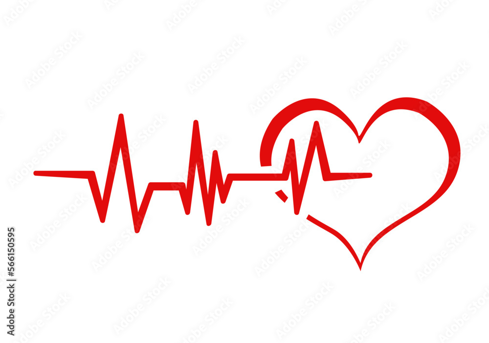 Heart pulse. Heart beat vector Heart pulse. Heart beat vector