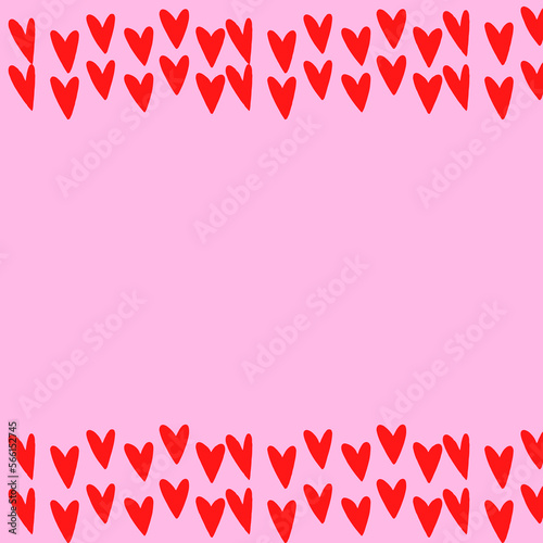 valentine card with heart patterns