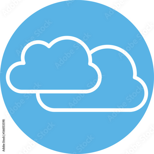 Cloudy weather Vector Icon
