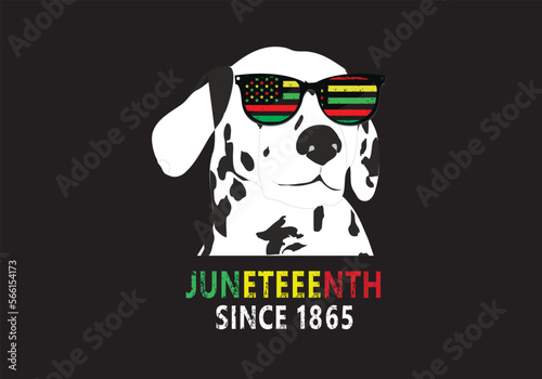 Juneteenth Dalmatian dog T-shirt