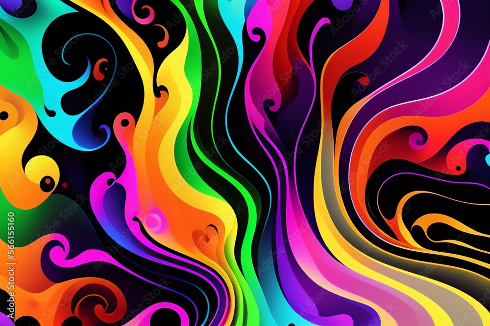 pattern with swirls generative Ai