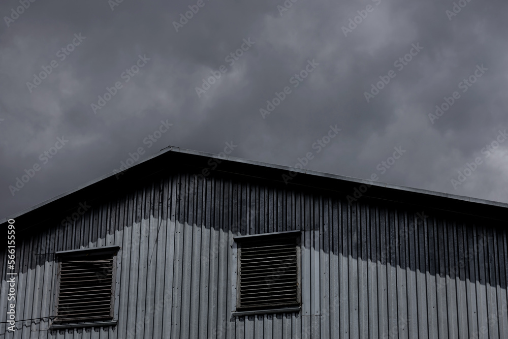 Modern gray warehouse