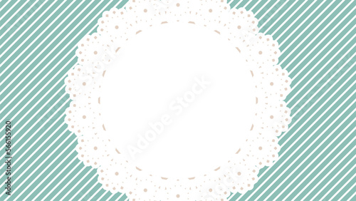 シンプルおしゃれな斜めストライプとレースの背景。ベクターイラスト素材24