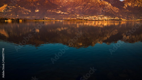 reflection in the lake Annone, Italy photo