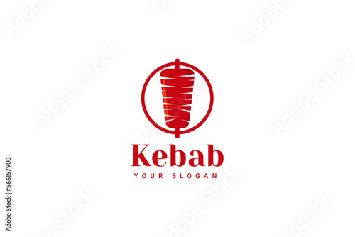 Shawarma Logo For Restaurants And Markets. Doner Kebab Logo Template.