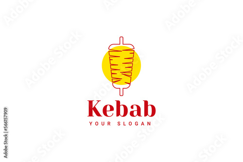 Shawarma Logo For Restaurants And Markets. Doner Kebab Logo Template.