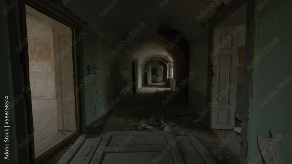 Viewing shabby forsaken rooms with garbage Viewing shabby forsaken rooms with garbage