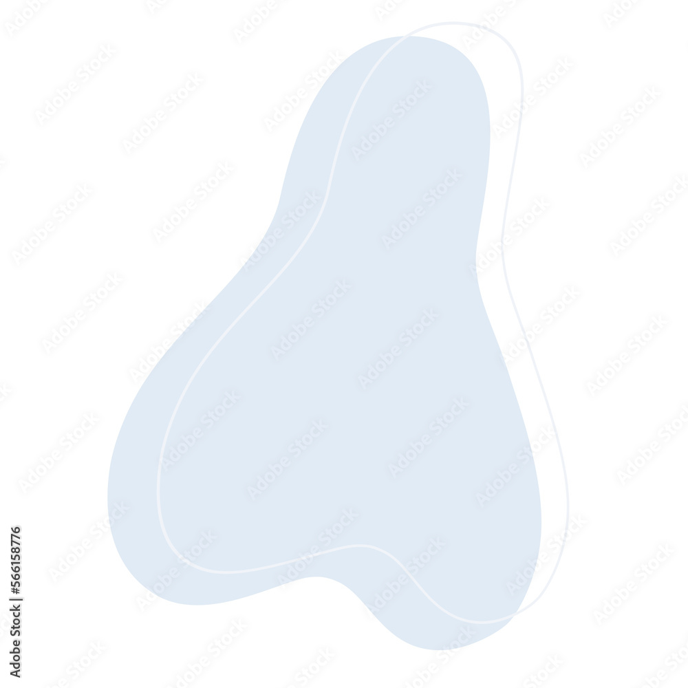 Abstract shape blue blob and line art.
Abstract shape blue blob and line art.