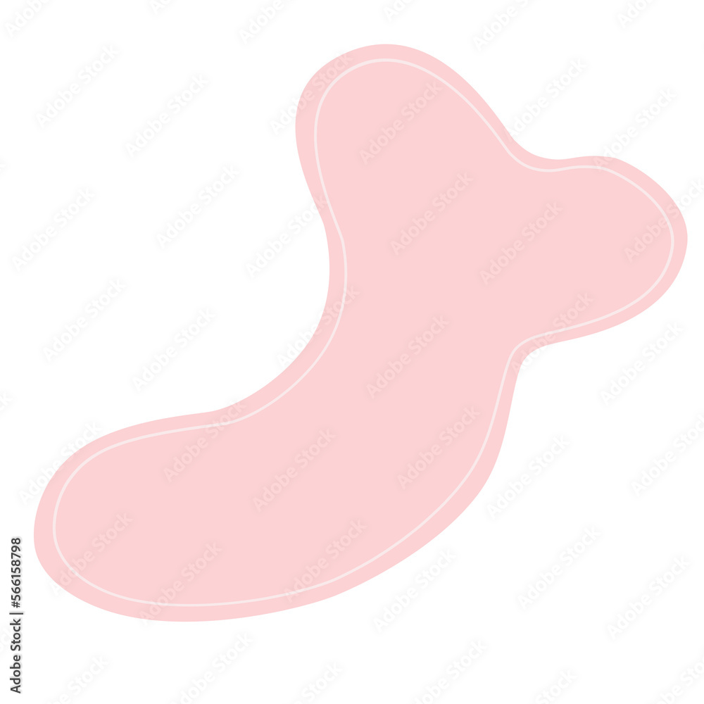 Abstract shape pink blob and line art.
Abstract shape pink blob and line art.