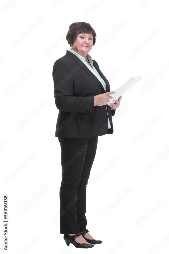 Executive business woman with a digital tablet.