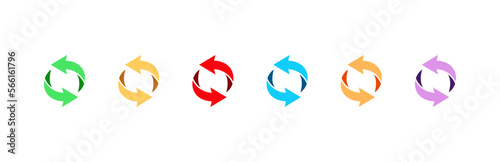 Arrow icon set. Two arrow spin in circle. Recycle symbol. Vector EPS 10