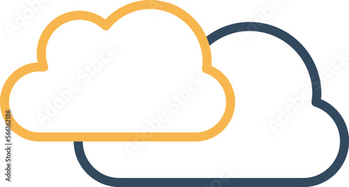 Cloudy weather Vector Icon
