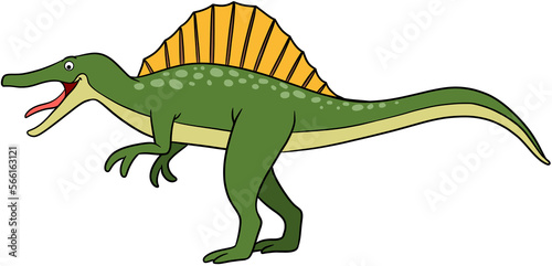 dinosaur cartoon outline illustration colorful © Kitipong