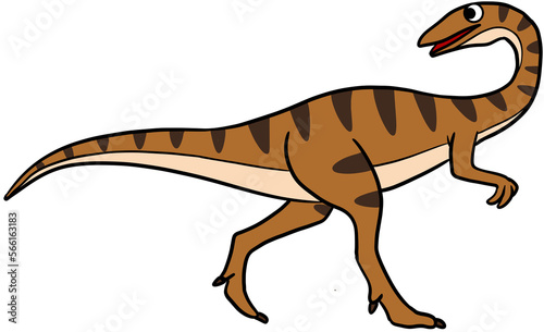 dinosaur cartoon outline illustration colorful