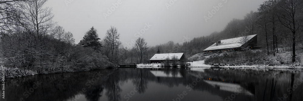 Obraz premium Winterlandschaft Rhön- Der Guckaisee im Winterkleid 9